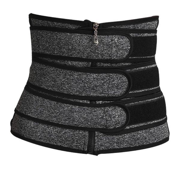 

women's shapers women weight loss slimming waistband sweat girdle sports fitness body shaper zipper waist trainer gym corset cincher wo, Black;white
