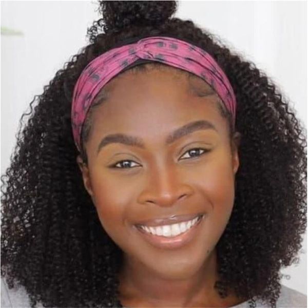 

synthetic wigs fluffy curly wrap for women long blonde wine black color hair headband