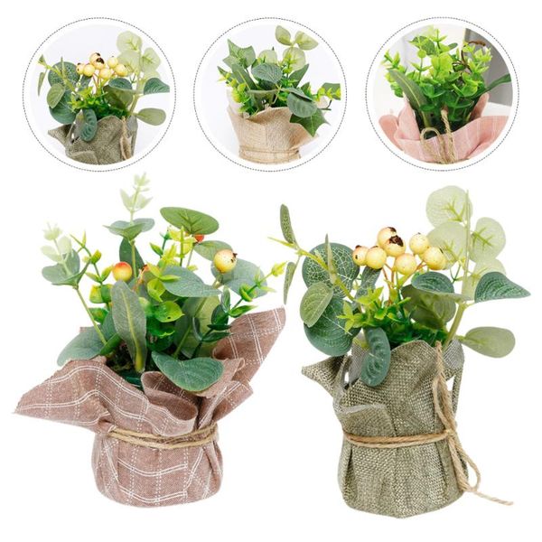 

2pcs artificial plant adornment simulation plant decor fake potted decor