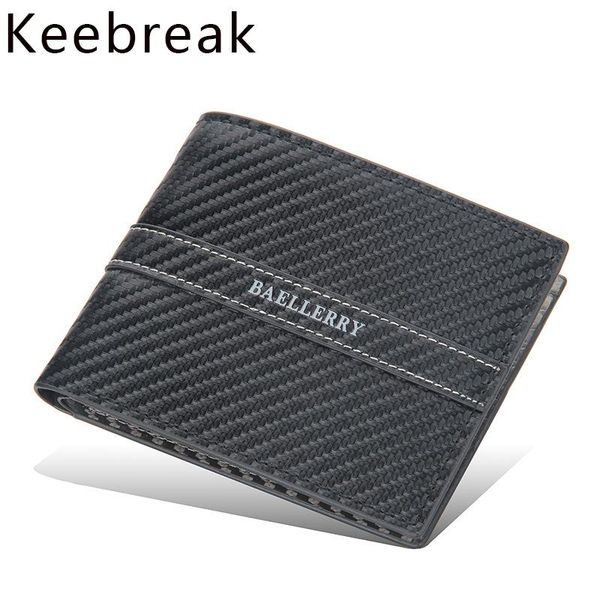 

wallets carbon fiber men fashion business purse soft short slim thin man wallet multi card holder money bag purses small vallet, Red;black
