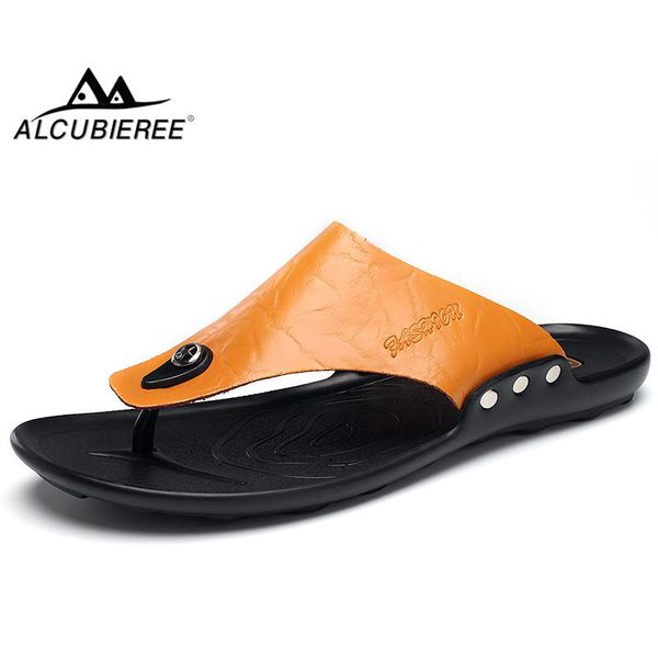 

slippers alcubieree summer lightweight men breathable flat flip flops sandals casual flexible beach shoes outdoor slides for man, Black
