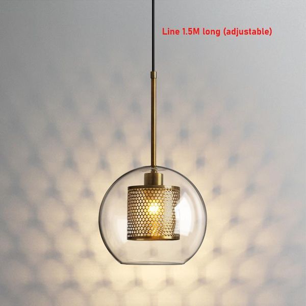 Подвесные лампы Sanmusion Современные светодиодные светильники минималистские стеклянные абажуры Honeycomb E27 220V лампочка для обеденного стола в день освещения