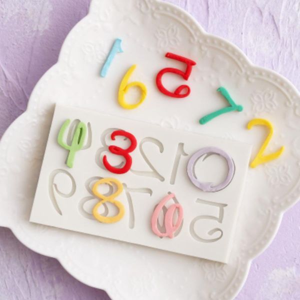 

cake tools numbers & letters silicone mold fondant mould decorating chocolate gumpaste mold, sugarcraft, kitchen accessories