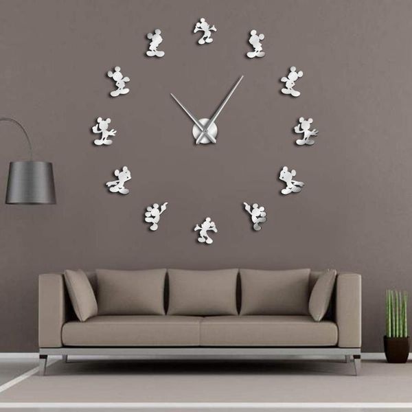 

wall clocks classic cartoon modern design anime themed mouse kitchen diy clock 3d saat reloj de pared watch housewarming gift kids room