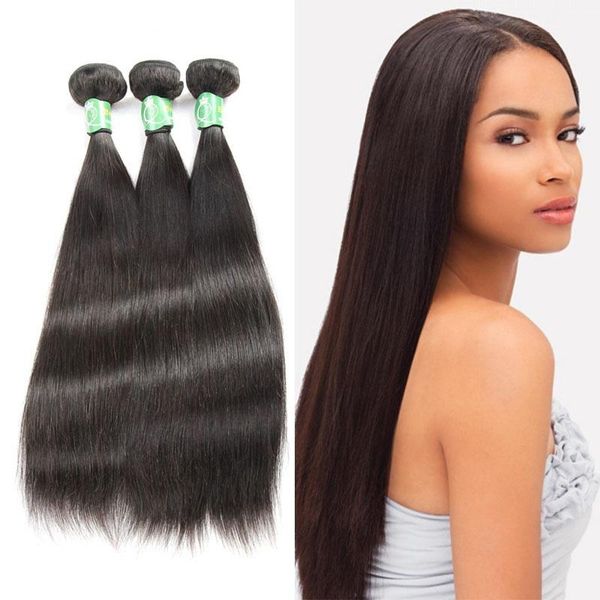 

human hair bulks peruvian straight extensions remy 3 bundle deals 30 inch virgin bundles, Black