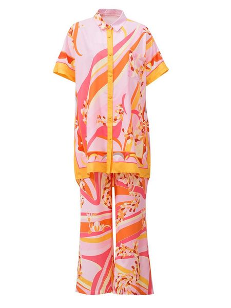 

women's two piece pants uk0797 fashion sets 2021 runway luxury european design party style clothing, White