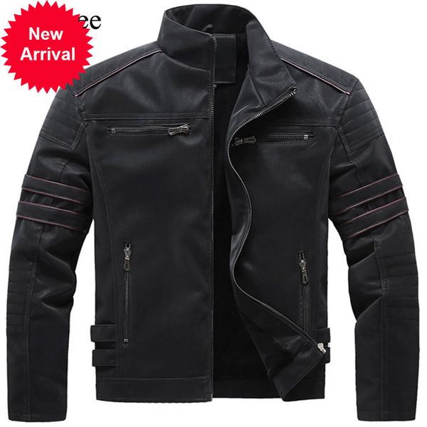 

autumn winter men's jackets motorcycle jacket male biker leather coats mens clothing eu size, Black;brown