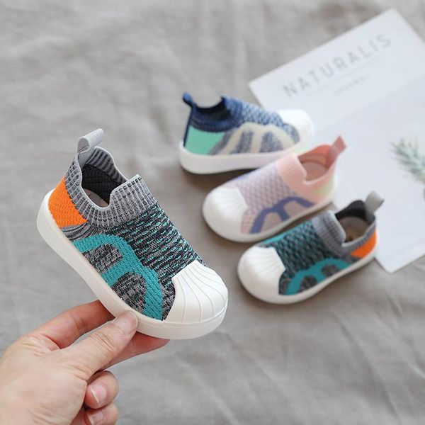 

athletic & outdoor baby girls boys casual shoes autumn infant toddler kids children non-slip soft bottom stitching color student sneakers, Black