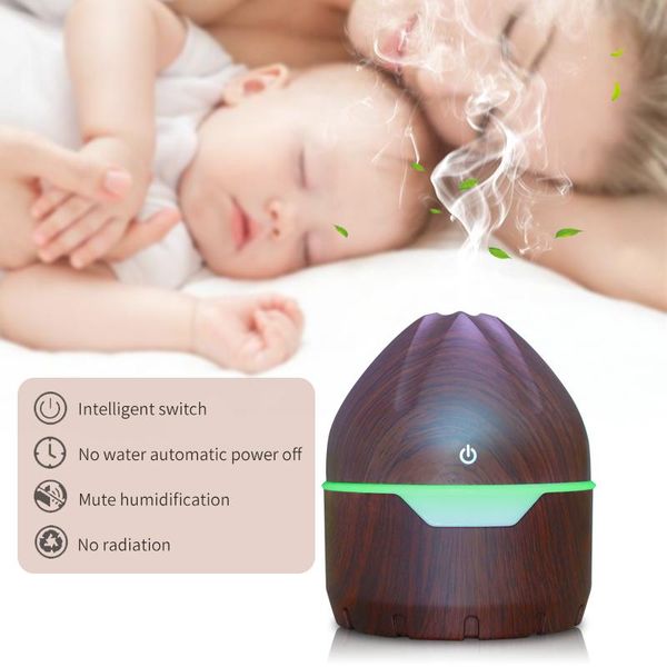 

humidifiers electric aroma air diffuser humidifier 300ml wood ultrasonic essential oil aromatherapy cool mist maker for home spa