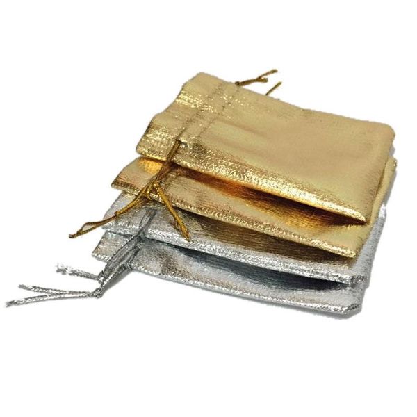 

hanging baskets 100pcs gold silver foil organza bag candy gift bags christmas decoration wedding party favor pouch packaging drawstrin