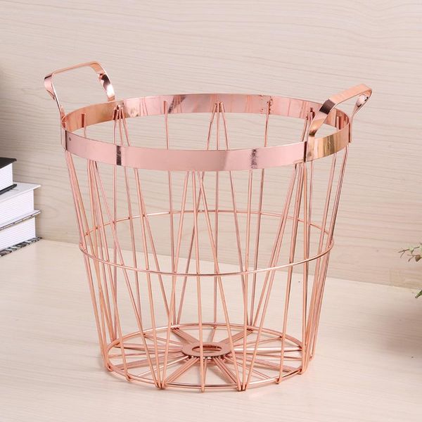 

laundry bags metal iron nordic style dirty clothes storage basket organizer for home bedroom living room