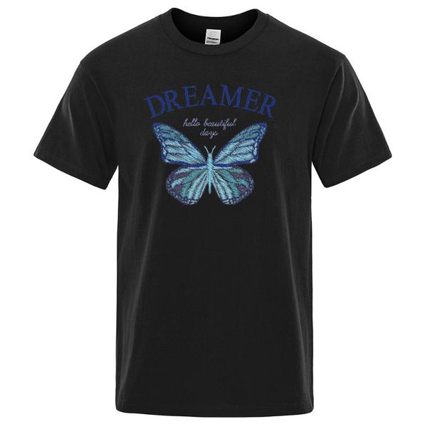 

men's t-shirts ice green butterfly prints tshirts mans cool summer s-xxxl t shirts fashion comfortable short sleeve creative loose men, White;black