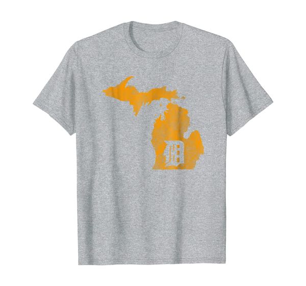 

detroit michigan - motor city, midwest "d" mitten t-shirt, White;black