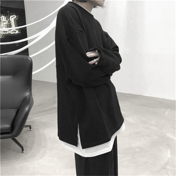 

women's hoodies & sweatshirts the south korean version of the spring and autumn clothing women ins fashion loose long-sleeved split two, Black
