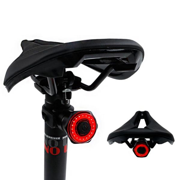 Luzes de bicicleta 2 suporte de bicicleta de bicicleta inteligente Luz traseira de luz traseira Stop Stop Brake Ipx6 500mAh As lanternas de ciclismo USB à prova d'água para sede Post