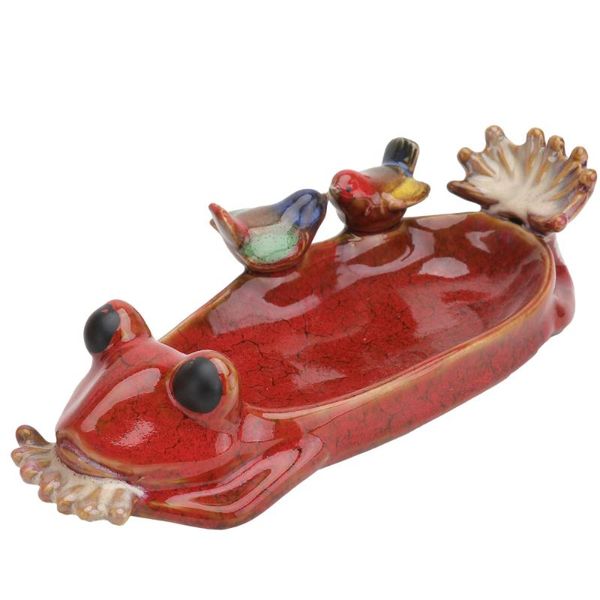 

other bird supplies 1pc unique ceramic flowerpot succulent plant containers frog modeling