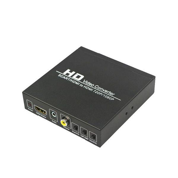 

audio cables & connectors full hd 1080p scart to converter adapter support pal/ntsc for hdtv pc blueray player
