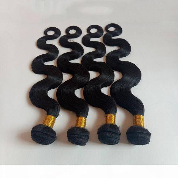 

unprocessed brazilian virgin human hair weft 8-28inch body wave 3bundles indian remy hair extensions factory wholesale price, Black