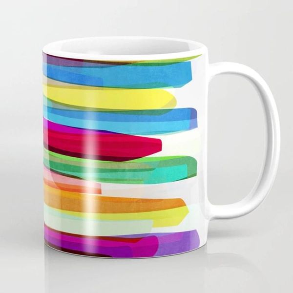 

mugs colorful stripes coffee mug stripe unique gift