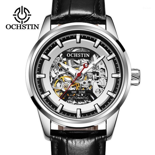 

mens watches ochstin fashion mechanical watch men casual business automatic wrist relojes hombre wristwatches, Slivery;brown