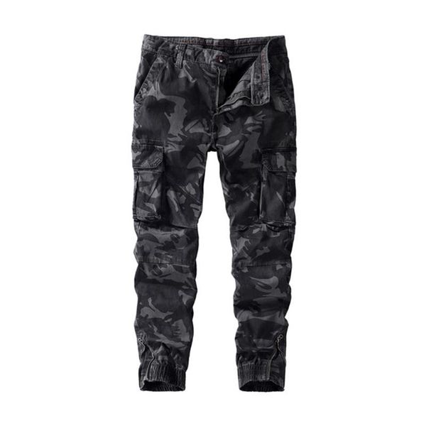 

dropshipping autumn winter mens jogger sknny camouflage tactical cargo pants men 100% cotton jogger pants, Black