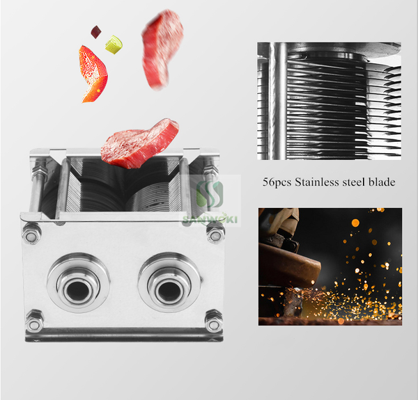

meat grinders commercial fresh chopping machine 2200w stainless steel green pepper cutting pectus dicing mincer