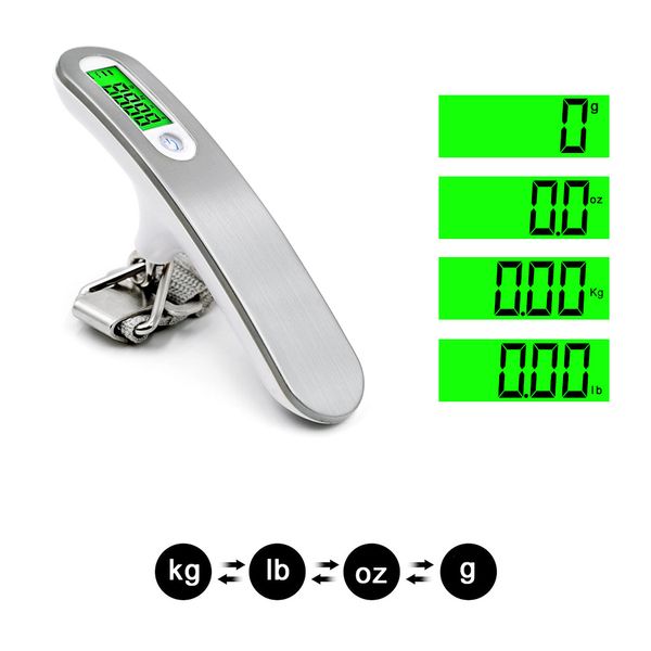 

50kg digital luggage scale 10g portable electronic scale weight balance suitcase travel hanging steelyard hook scale
