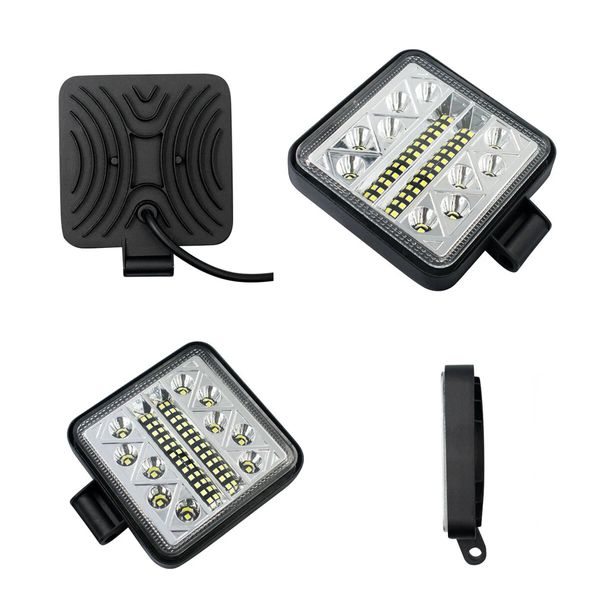 2PCS Square 48W LED Work Light 12V 24V Off Road Flood Spot Lamp per auto camion SUV moto