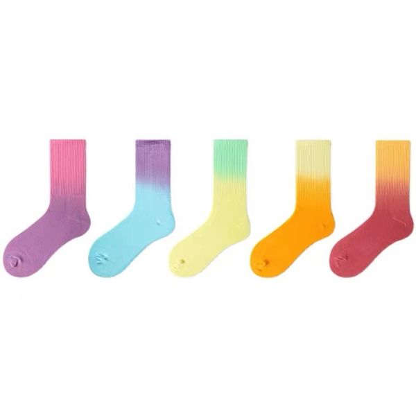 Tide Brand Ins Gradient Tie-Dyed Socken Japanische Street Skateboard Basketball Socken für Männer und Frauen Paare Socken