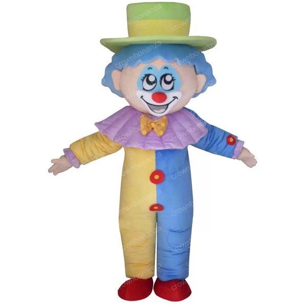 Halloween Clown Mascot Costume Top Quality Cartoon Personaggio dell'outfit Vestito Adulti Taglia Natale Carnevale Compleanno Party Outft