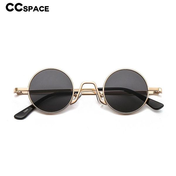 

sunglasses 46490 steam punk round retro men women fashion shades uv400 vintage glasses, White;black