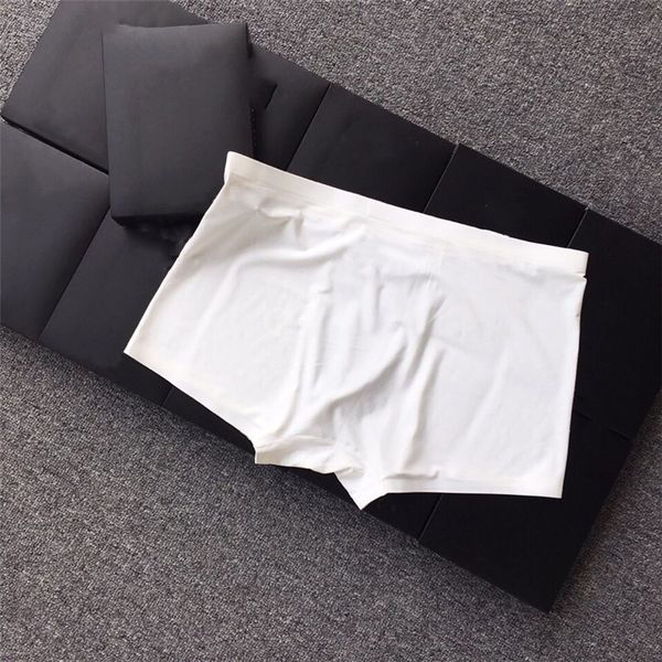 

men's underwear fashion style boxers trousers soft silk touch mens boxer box packed sport underpants 3 pcs, Black;white