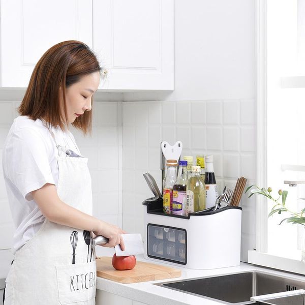 

storage bottles & jars multi-function household seasoning box large capacity cutter holder kitchen supplies d6