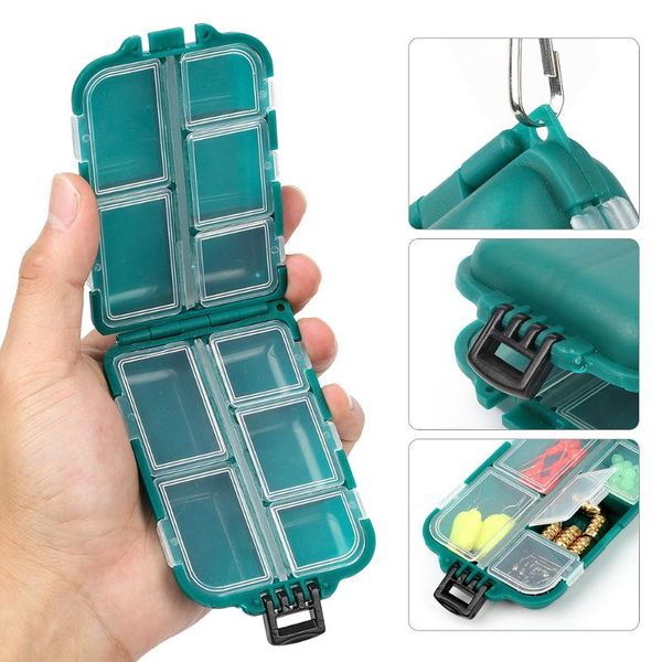 

fishing accessories donql box for baits 7/9/10/12 compartments storage lure spoon hook small plastic tackle