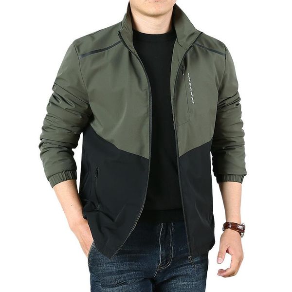 

men's jackets autumn outdoor plush wind proof warm casual elastic stand collar fashion jacket, Black;brown