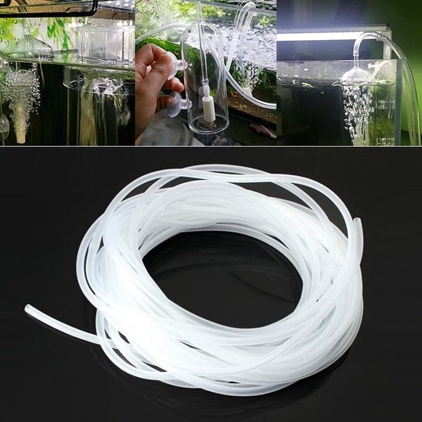 

air pumps & accessories aquarium 3*m/5*m oxygen pump hose bubble stone fish tank pond tube 4*6mm white color aquatic pet supplies