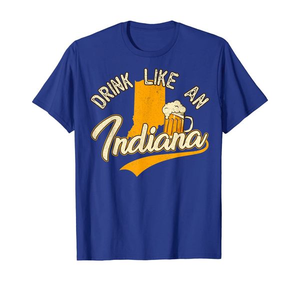 

vintage drink like an indiana beer t-shirt, White;black