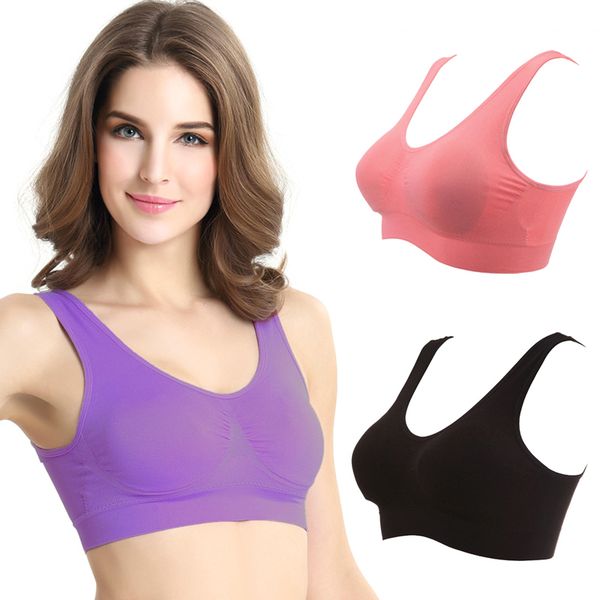 

plus bras for women needless with pads big size 5xl 6xl bralette push up beha vest wireless bra, Red;black