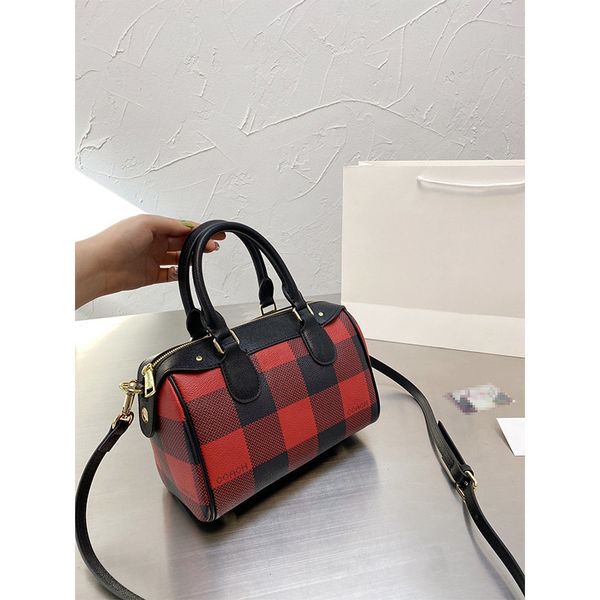

outlet factory red plaid pillow bag fashion atmosphere business women's with shoulder strap style luxuryss designerss yw
