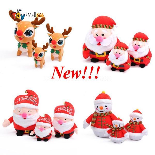 

dhl fast 2021 with bells plush elk toy party favor christmas snowman santa claus doll children giving gifts cute xmas decorations