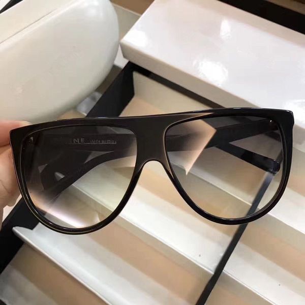 

41435 sunglasses vintage audrey fashion women brand designer cl41435 big frame flap oversized leopard pc plank frame material with case, White;black