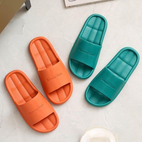 

slippers summer beach women thick platform eva soft sole slideleisure men ladies sandals indoor bathroom anti-slip shoes, Black