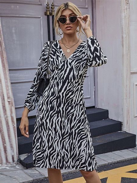 

casual dresses fashion elegant dress for women long sleeve office lady, Black;gray