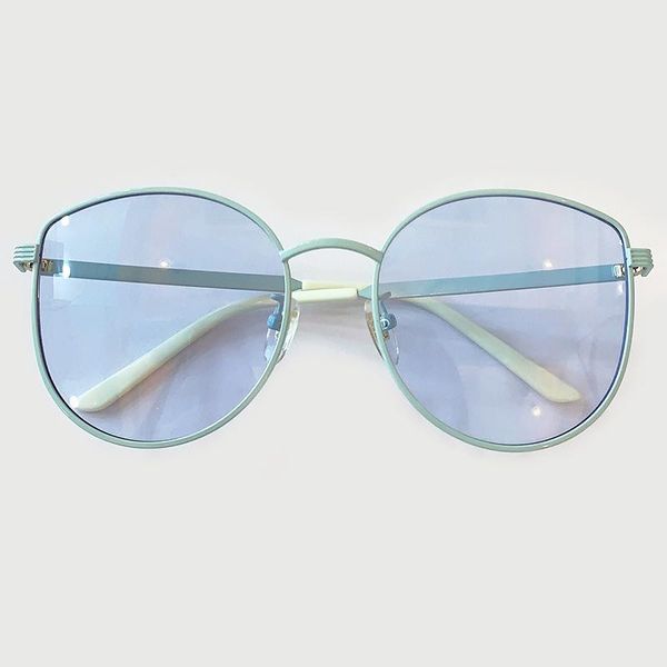 

sunglasses brand design round women fashion metal alloy sun glasses vintage retro men eyeglasses with original box uv400, White;black