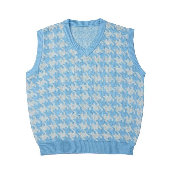 

men's sweaters 21ss jacquard v neck sleeveless mens and womens autumn harajuku retro korean hip hop vibe style knit oversize, White;black