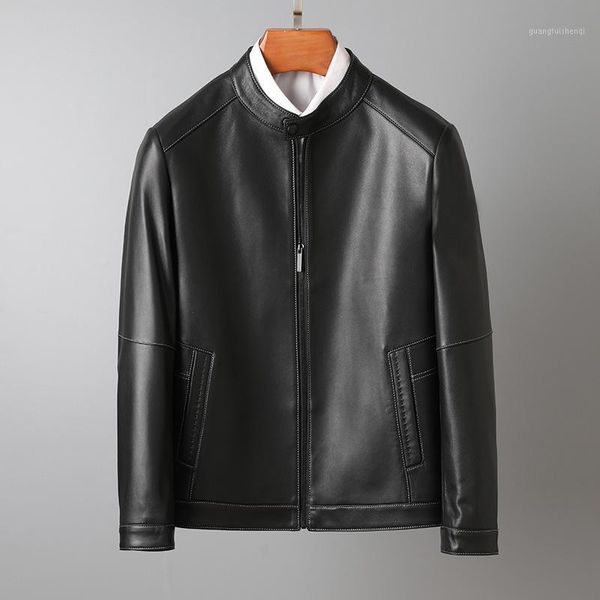 

spring and autumn korean hooded leather men's jacket handsome youth & faux, Black