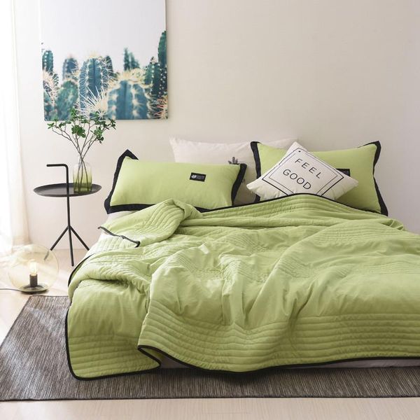 

comforters & sets summer quilt comforter solid air condition patchwork bed cover full queen blanket for adults kids no pillowcase home texti
