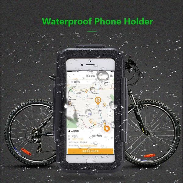 

cell phone mounts & holders waterproof motorcycle bicycle holder for 12 11 pro max xr xs 8 7 6s plus se 5s mobile support bike handle
