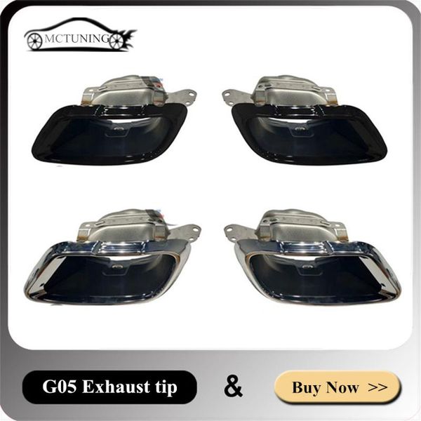 

motorcycle exhaust system 1 pair car 304 stainless steel pipes for x5 g05 x6 g06 x7 g07 2021+ muffler tailpipe trims