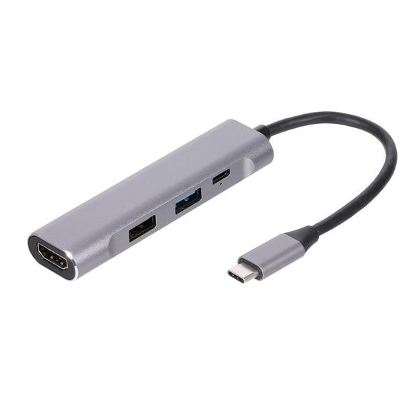 

hubs 4-in-1 usb-c hub usb3.0 usb2.0 type-c to hd converter pd quick charge usb